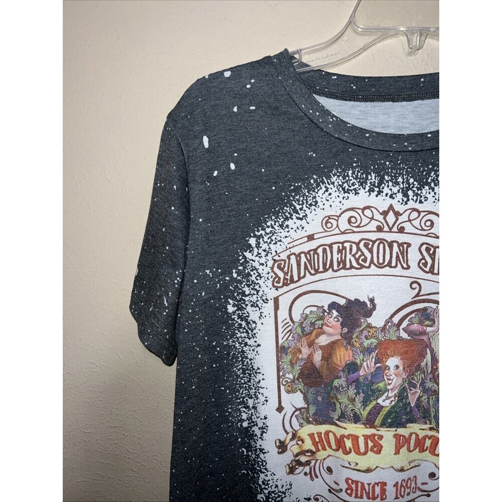 Halloween T-shirt Hocus Pocus Sanderson Sisters Woman's Size M Faded Black - Picture 3 of 10